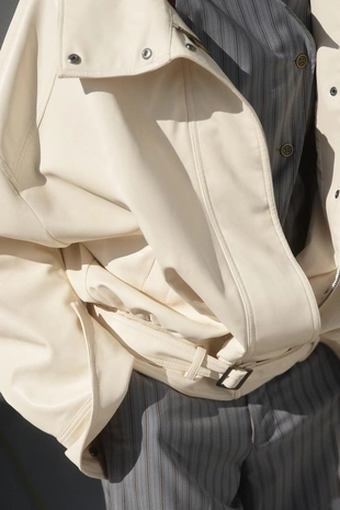 Бомбер из искусственной кожи- Заказать в России