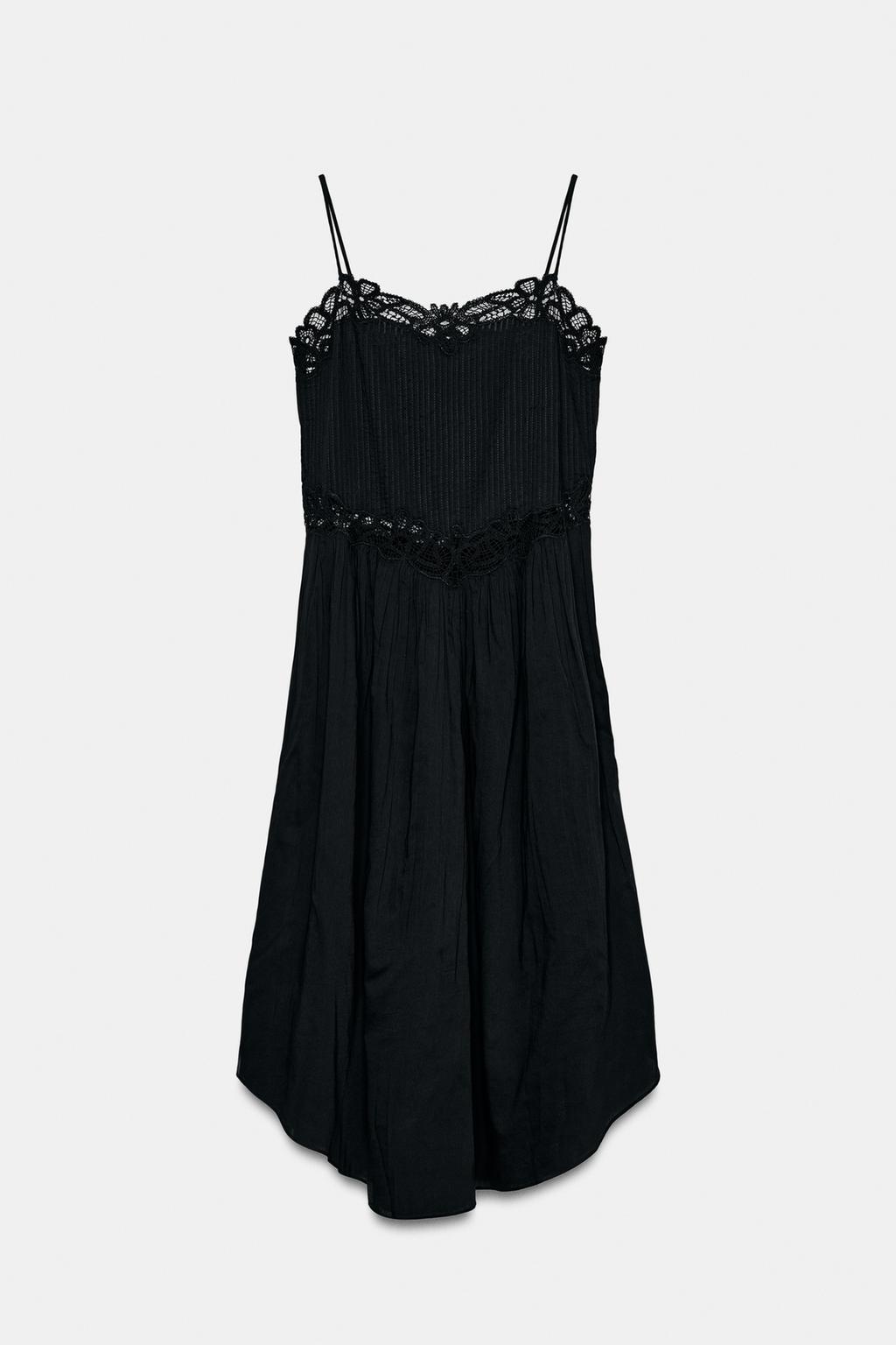 ПЛАТЬЕ МИДИ С КРУЖЕВОМ — коллекция Zara «ZW»