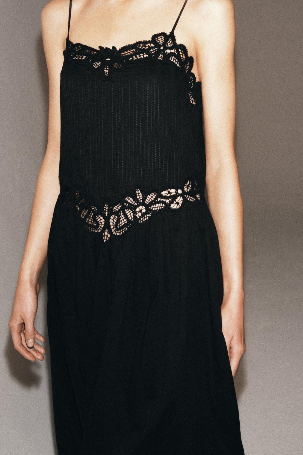 ПЛАТЬЕ МИДИ С КРУЖЕВОМ — коллекция Zara «ZW»