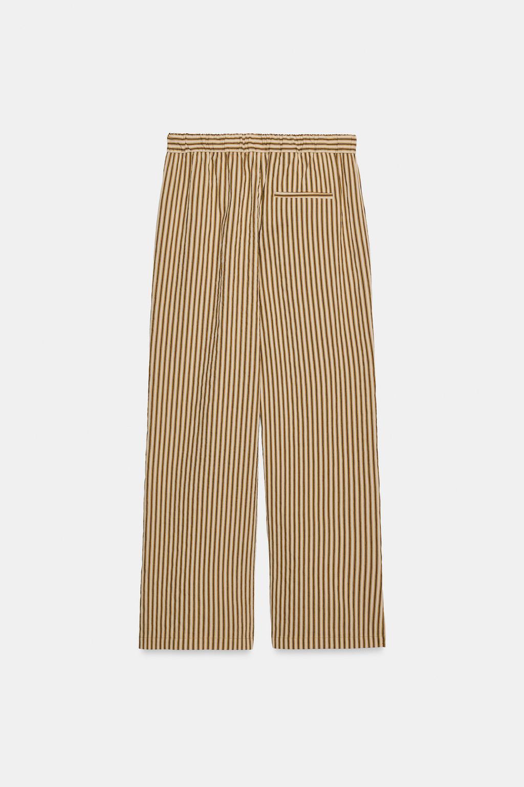 БРЮКИ В ПОЛОСКУ В ПИЖАМНОМ СТИЛЕ — коллекция Zara «ZW»