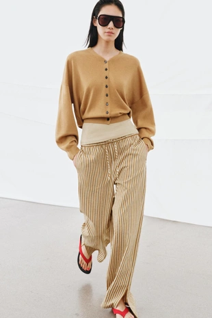 Брюки в полоску в пижамном стиле — коллекция ZARA «ZW»- Заказать в России