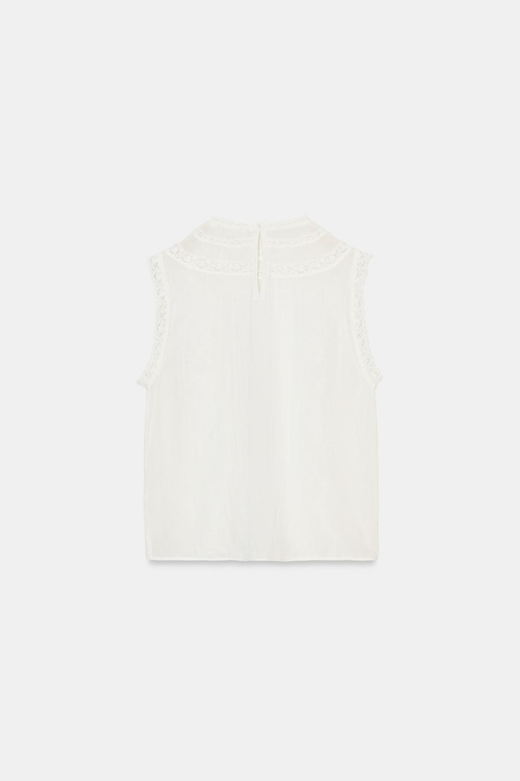 ТОП С ВЫШИВКОЙ БЕЗ РУКАВОВ — коллекция Zara «ZW»