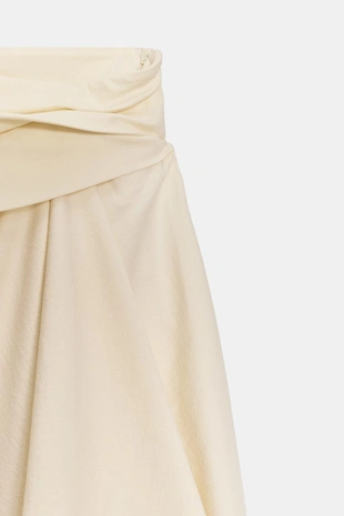 Топ без бретелей со складками- Заказать в России