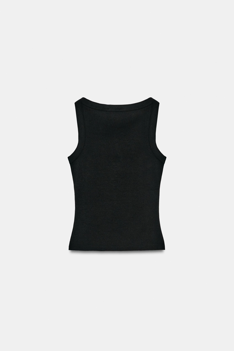 Хлопковый безрукавный топ