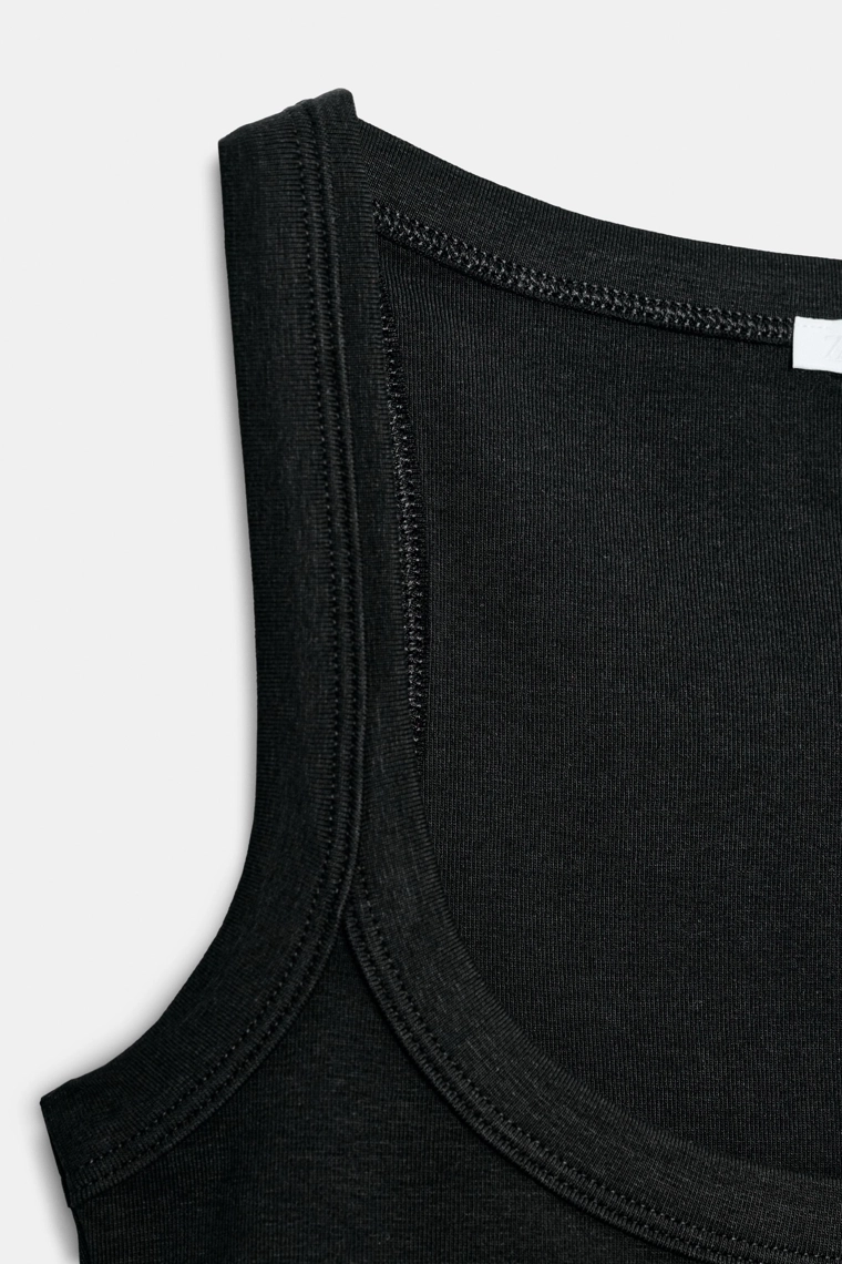 Хлопковый безрукавный топ