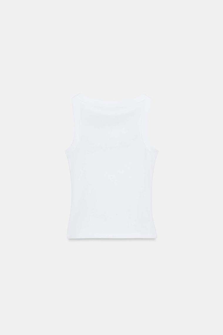 Хлопковый топ без рукавов