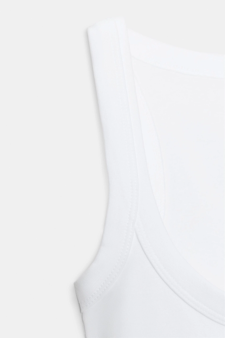 Хлопковый топ без рукавов