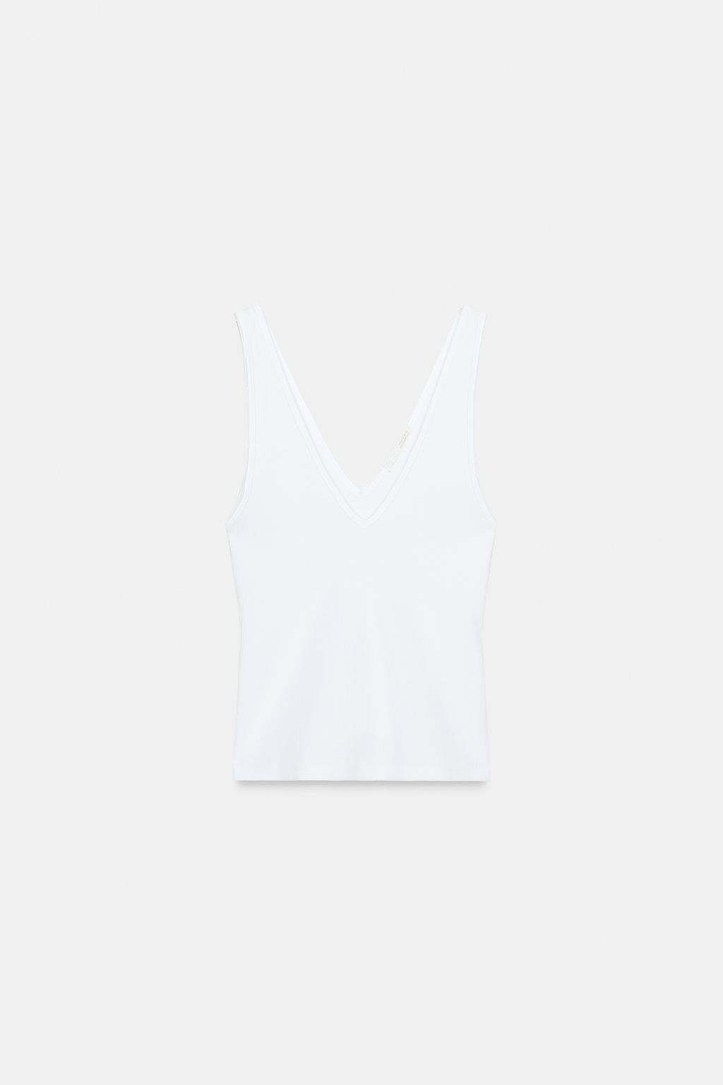 ТОП В РУБЧИК С V-ОБРАЗНЫМ ВЫРЕЗОМ