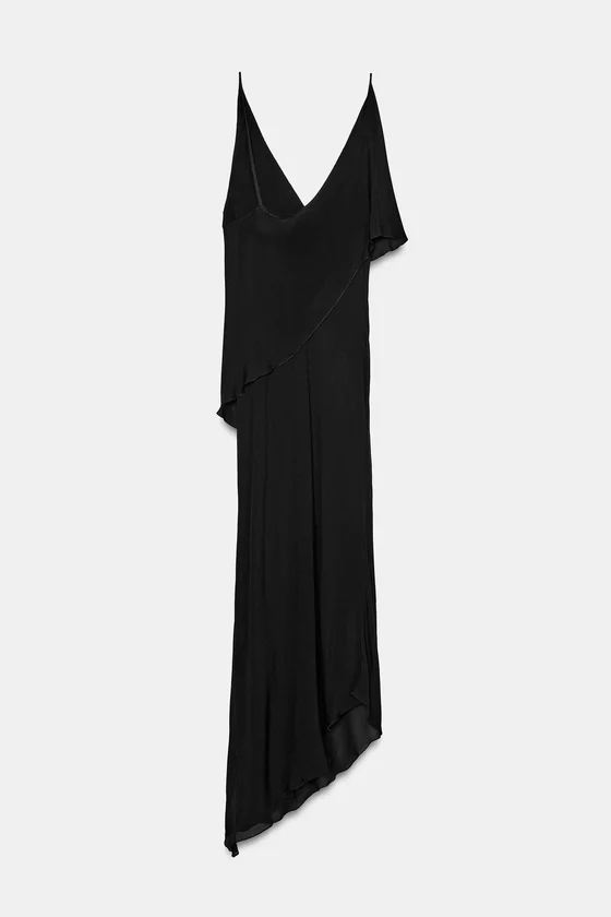 АСИММЕТРИЧНОЕ ПЛАТЬЕ МИДИ — коллекция Zara «ZW»