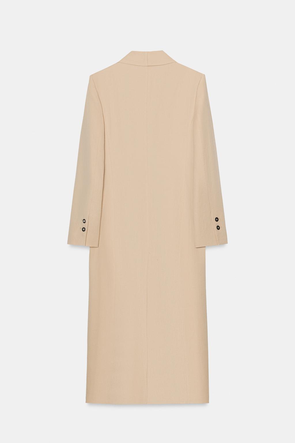 ДВУБОРТНОЕ СТРУЯЩЕЕСЯ ПАЛЬТО — коллекция Zara «ZW»