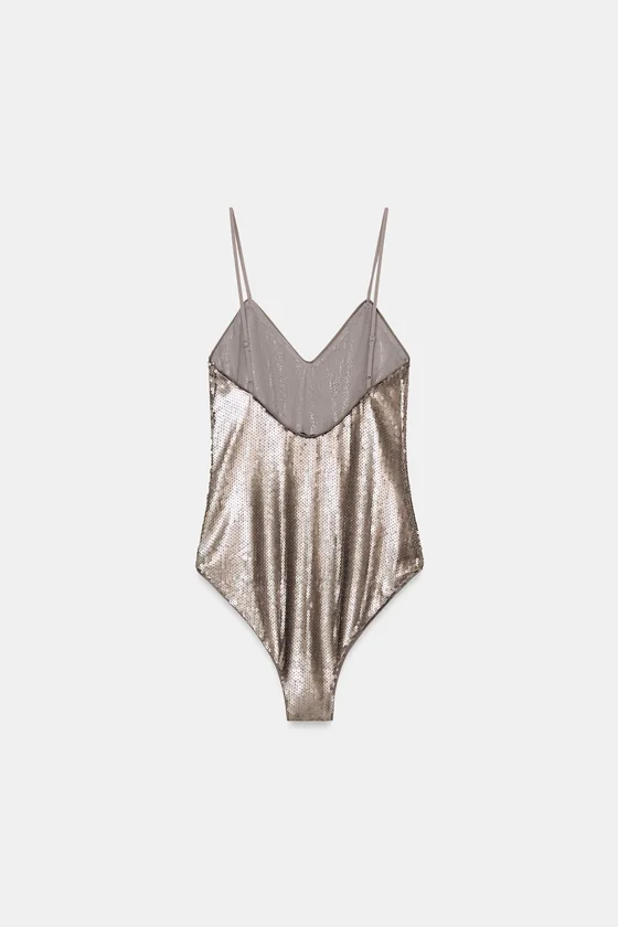БОДИ С ПАЙЕТКАМИ — коллекция Zara «ZW»