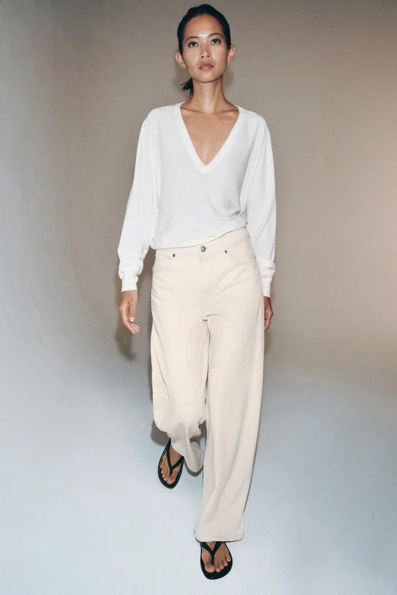 ДЖИНСЫ коллекция Zara «ZW» LOOSE  СО СРЕДНЕЙ ПОСАДКОЙ