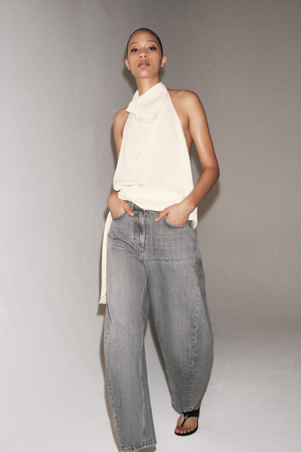 ДЖИНСЫ коллекция Zara «ZW» ANKLE BALLOON СО СРЕДНЕЙ ПОСАДКОЙ