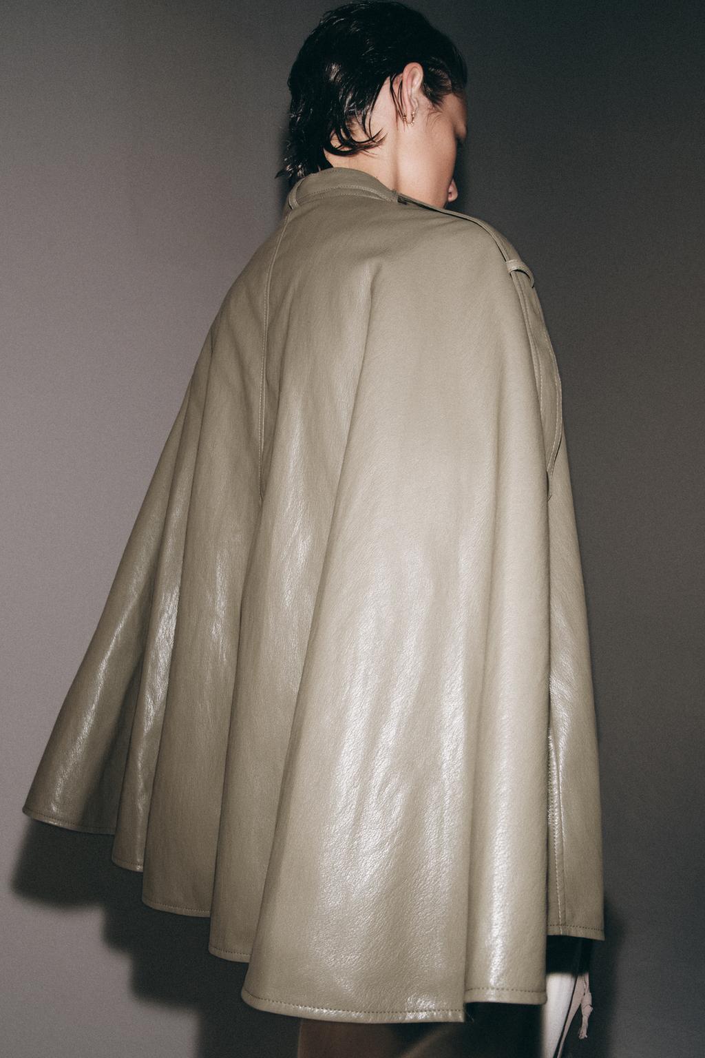 КУРТКА-НАКИДКА ИЗ ИСКУССТВЕННОЙ КОЖИ — коллекция Zara «ZW»