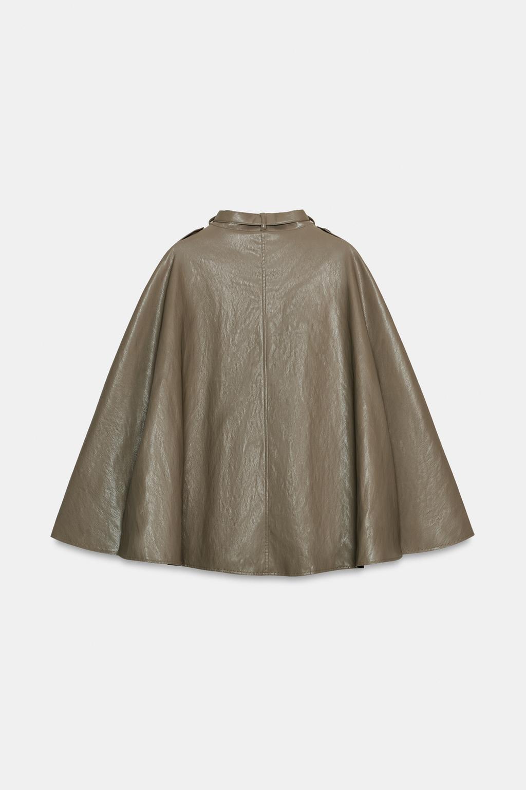 КУРТКА-НАКИДКА ИЗ ИСКУССТВЕННОЙ КОЖИ — коллекция Zara «ZW»