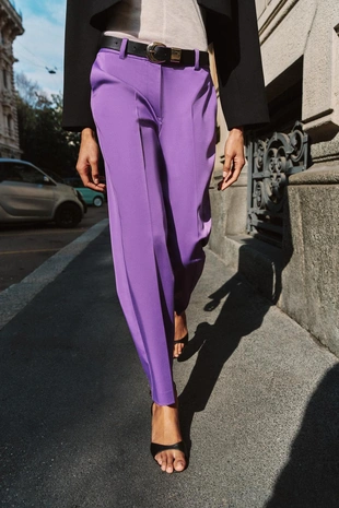 Прямые брюки с ремнем- Заказать в России