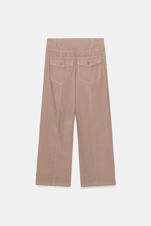 Брюки прямого кроя со сборками- Заказать в России