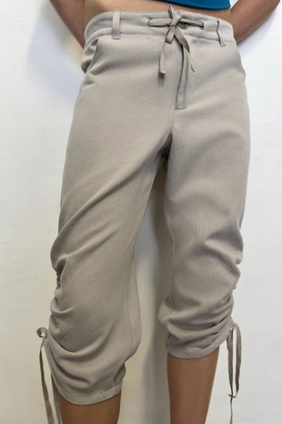 Брюки капри со сборкой- Заказать в России