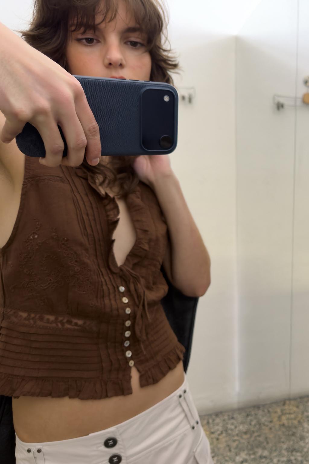 ТОП ИЗ ШИФОНА С ВЫШИВКОЙ