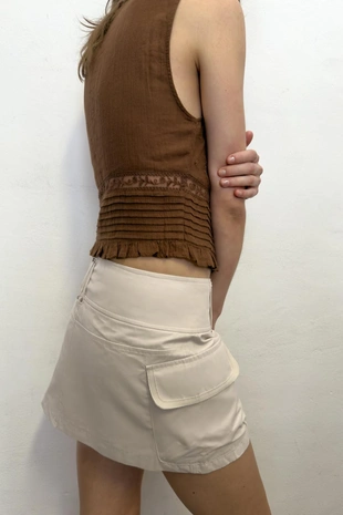 Топ из шифона с вышивкой- Заказать в России