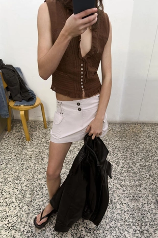 Топ из шифона с вышивкой- Заказать в России