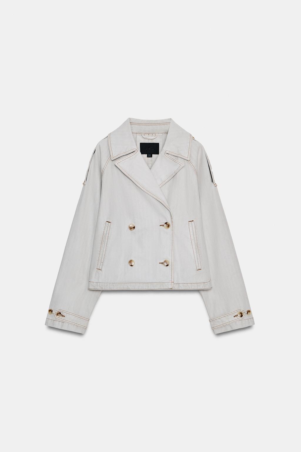 КУРТКА В ЕЛОЧКУ С ЭФФЕКТОМ ПОТЕРТОСТИ