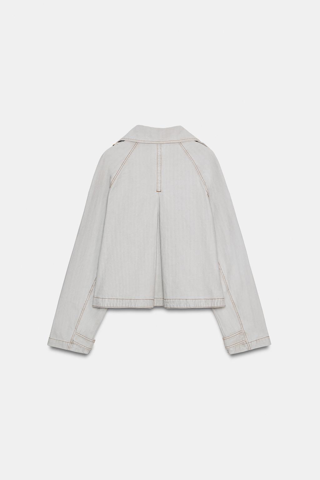 КУРТКА В ЕЛОЧКУ С ЭФФЕКТОМ ПОТЕРТОСТИ