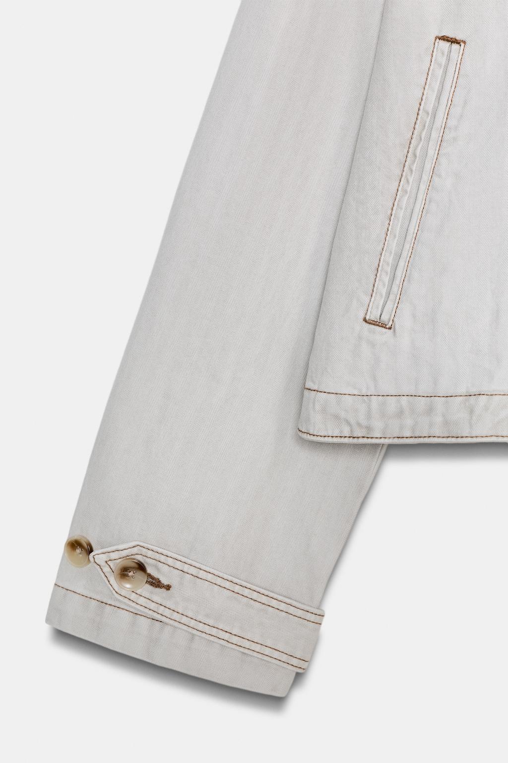 КУРТКА В ЕЛОЧКУ С ЭФФЕКТОМ ПОТЕРТОСТИ