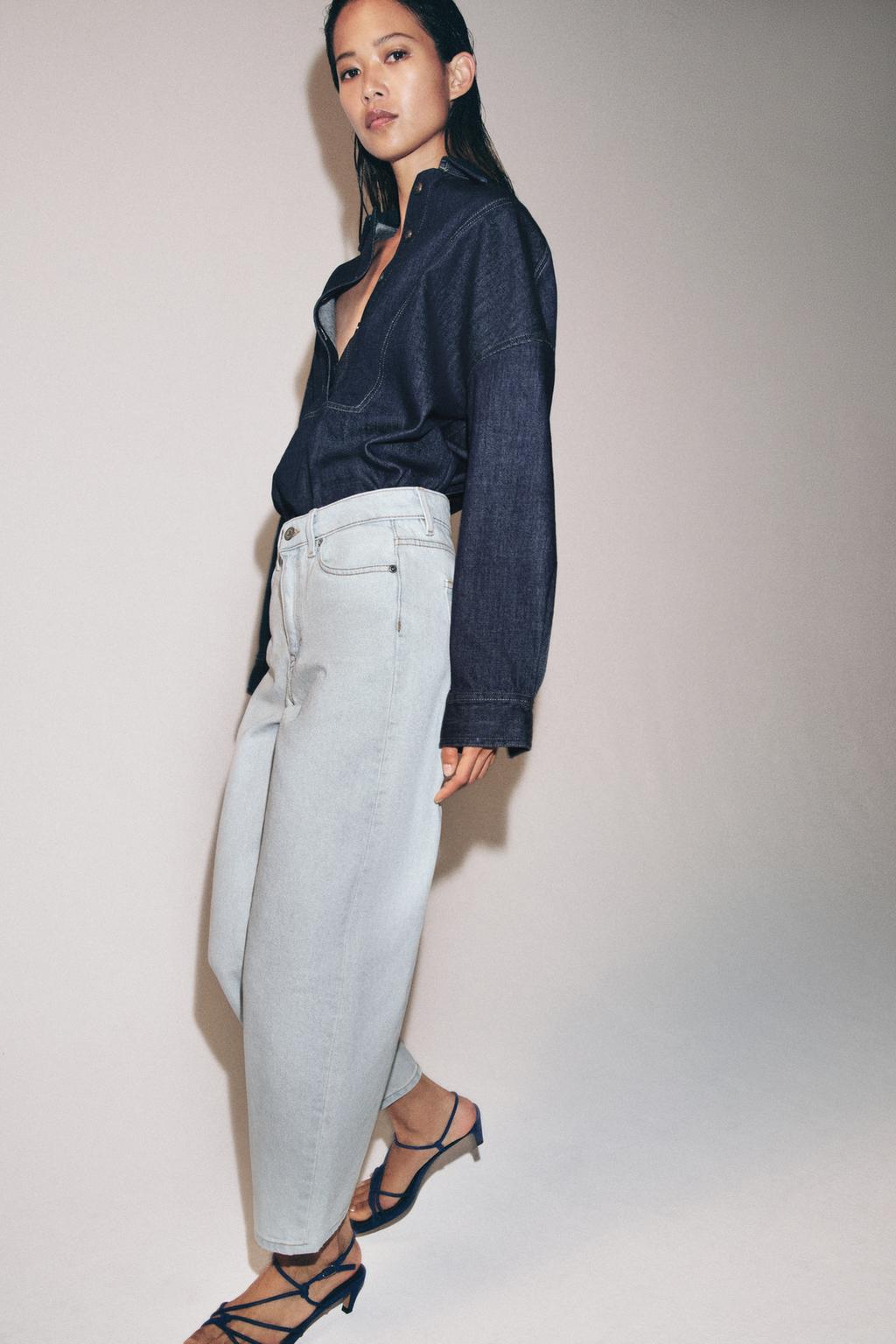 ЗАУЖЕННЫЕ ДЖИНСЫ СО СРЕДНЕЙ ПОСАДКОЙ — коллекция Zara «ZW»