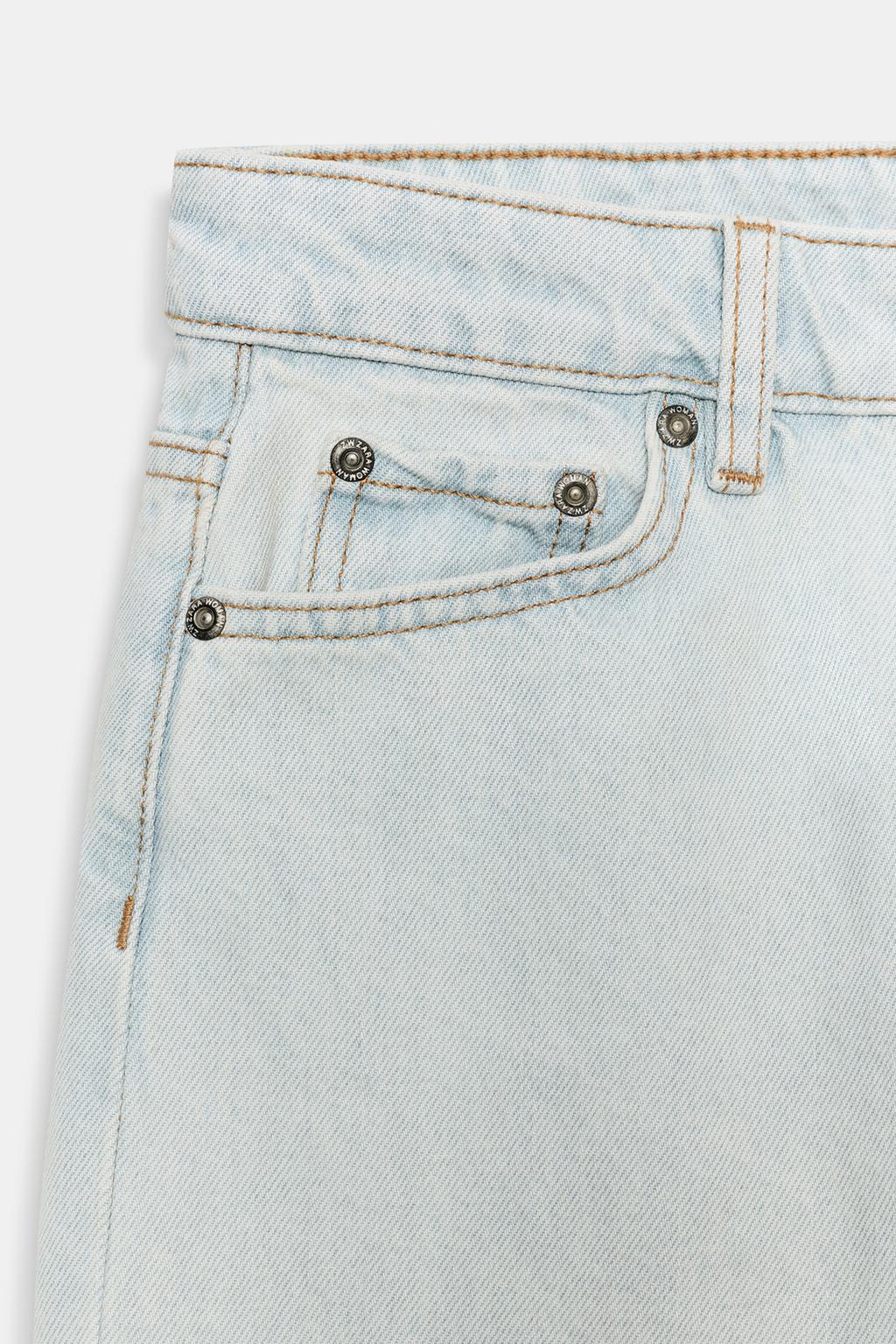 ЗАУЖЕННЫЕ ДЖИНСЫ СО СРЕДНЕЙ ПОСАДКОЙ — коллекция Zara «ZW»