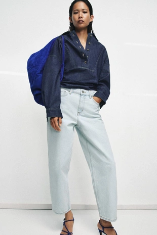 Зауженные джинсы со средней посадкой — коллекция ZARA «ZW»- Заказать в России