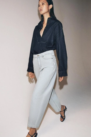 Зауженные джинсы со средней посадкой — коллекция ZARA «ZW»- Заказать в России