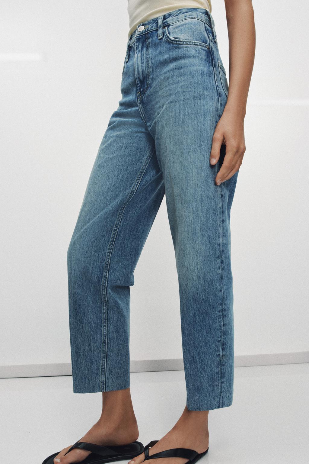 ЗАУЖЕННЫЕ ДЖИНСЫ С ВЫСОКОЙ ПОСАДКОЙ — коллекция Zara «ZW»