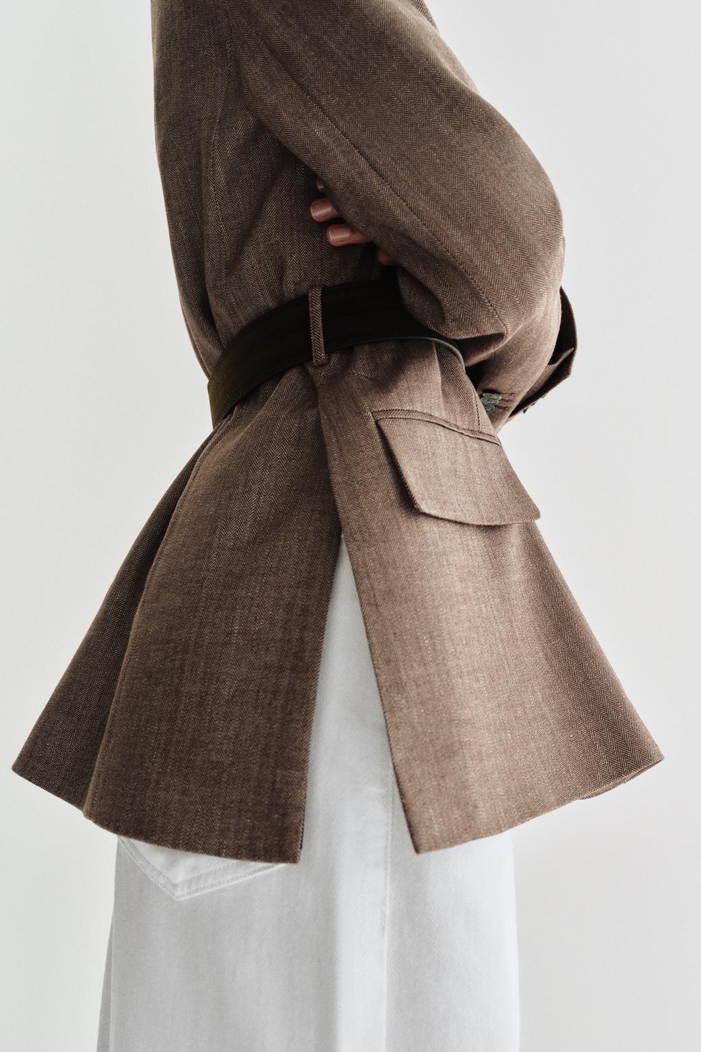 БЛЕЙЗЕР В ЕЛОЧКУ С ПОЯСОМ