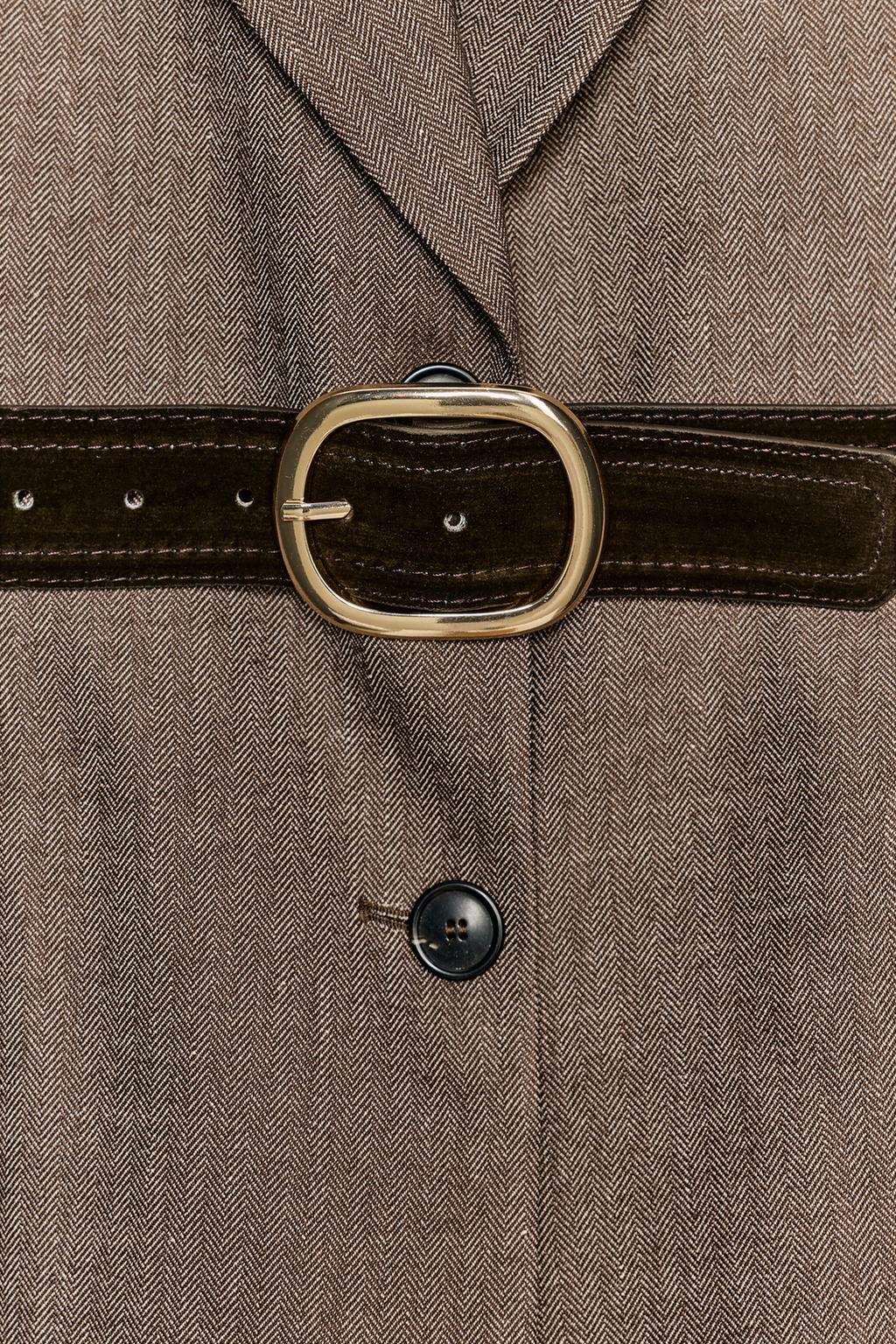 БЛЕЙЗЕР В ЕЛОЧКУ С ПОЯСОМ