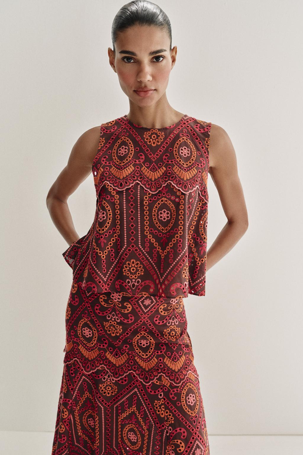 ТОП С ПЕРФОРИРОВАННОЙ ВЫШИВКОЙ