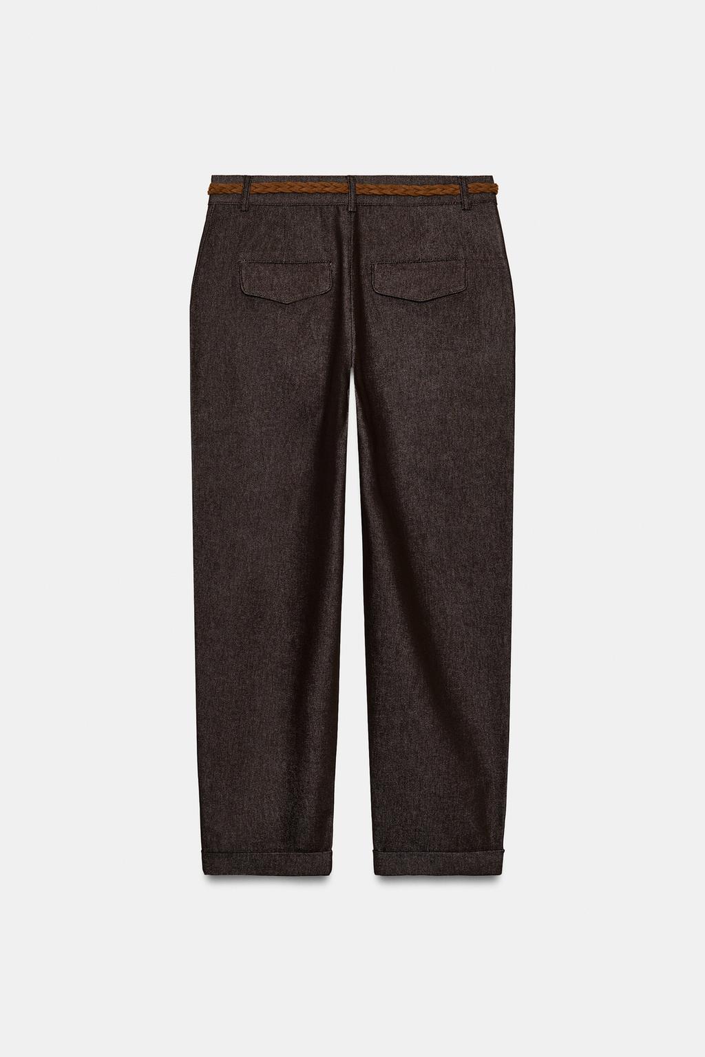 БРЮКИ ЧИНОС С ПЛЕТЕНЫМ РЕМНЕМ