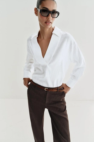 Брюки чинос с плетеным ремнем- Заказать в России