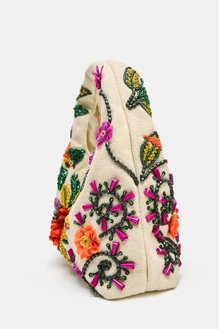 Сумка с принтом и бусинами- Заказать в России