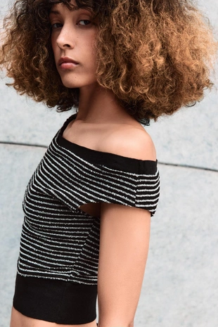 Топ букле в полоску- Заказать в России