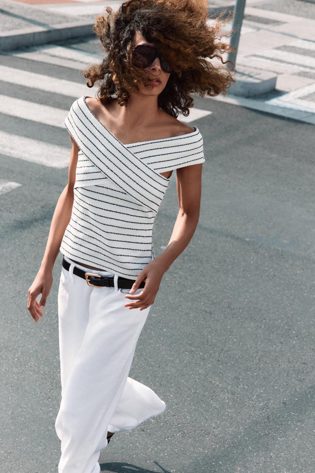 ТОП ИЗ БУКЛИРОВАННОЙ ТКАНИ НА ЗАПÁХЕ