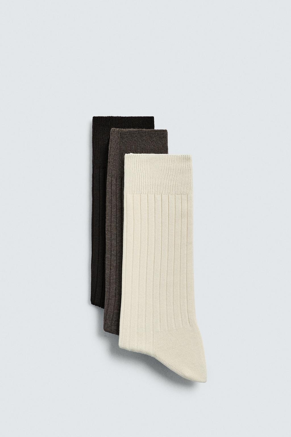 НАБОР ИЗ 3 ПАР НОСКОВ В РУБЧИК