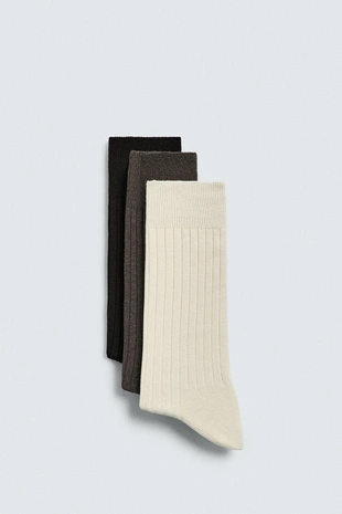 Набор из 3 пар носков в рубчик