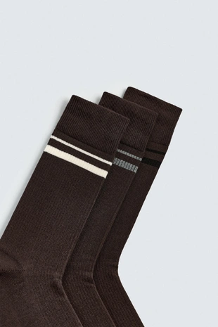 Набор из 3 пар носков с полосками- Заказать в России