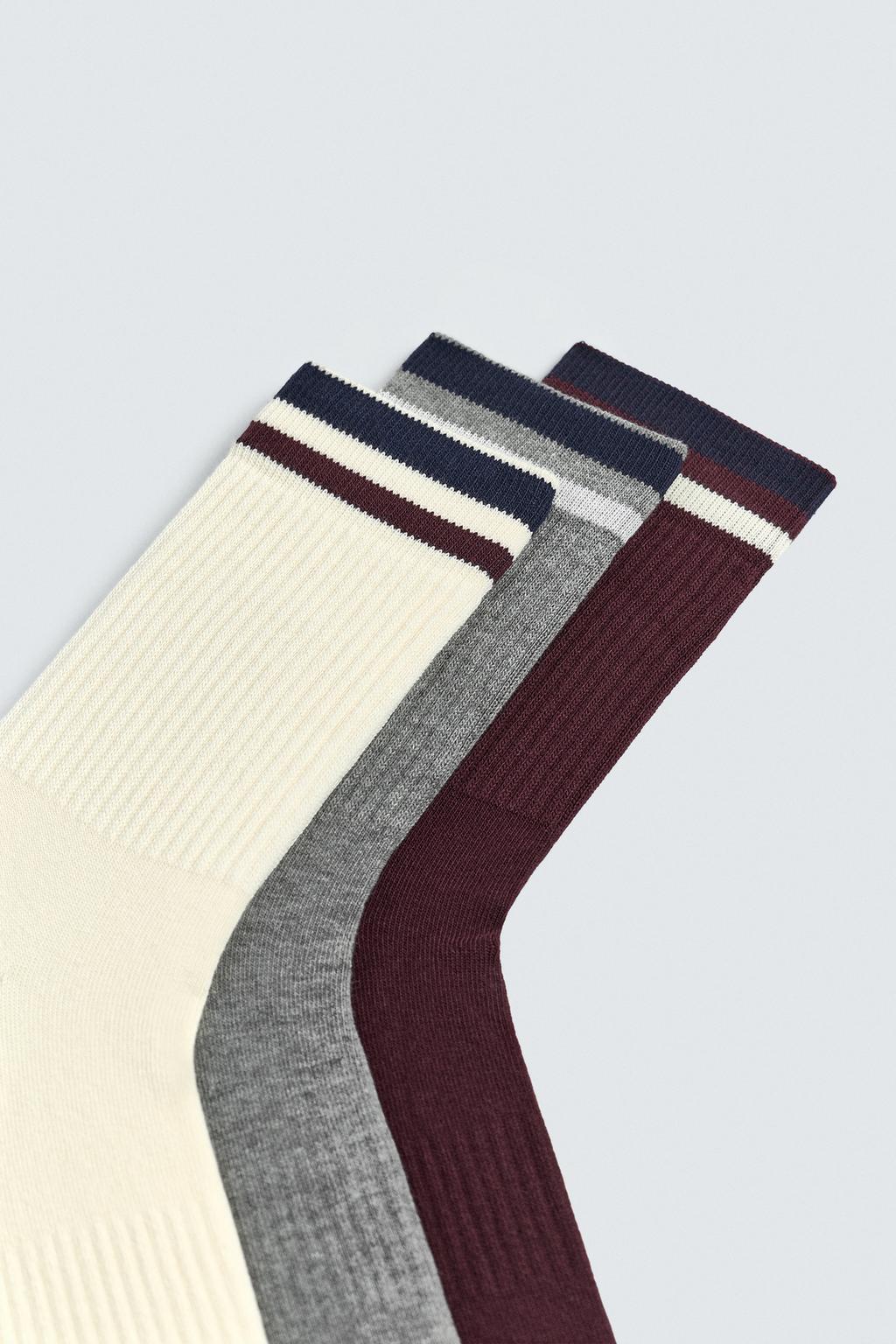 НАБОР ИЗ 3 ПАР НОСКОВ С ПОЛОСКОЙ