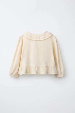 Рубашка с кружевными оборками- Заказать в России