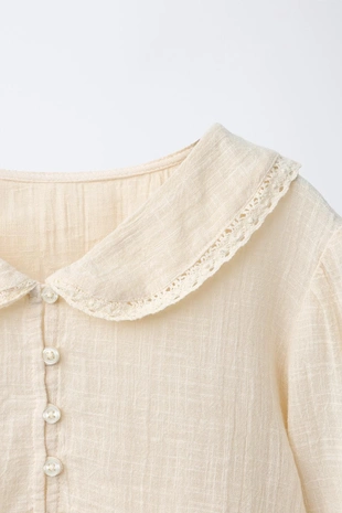 Рубашка с кружевными оборками- Заказать в России