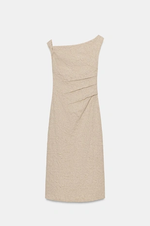 Жаккардовое платье со складками- Заказать в России