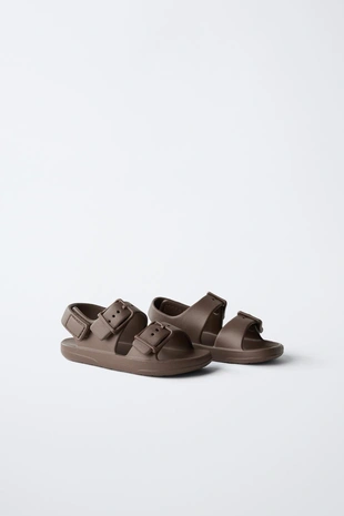 Резиновые сандалии с пряжками- Заказать в России