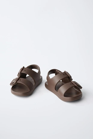 Резиновые сандалии с пряжками- Заказать в России